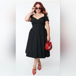 Unique Vintage Pinup Elegant Black Dress